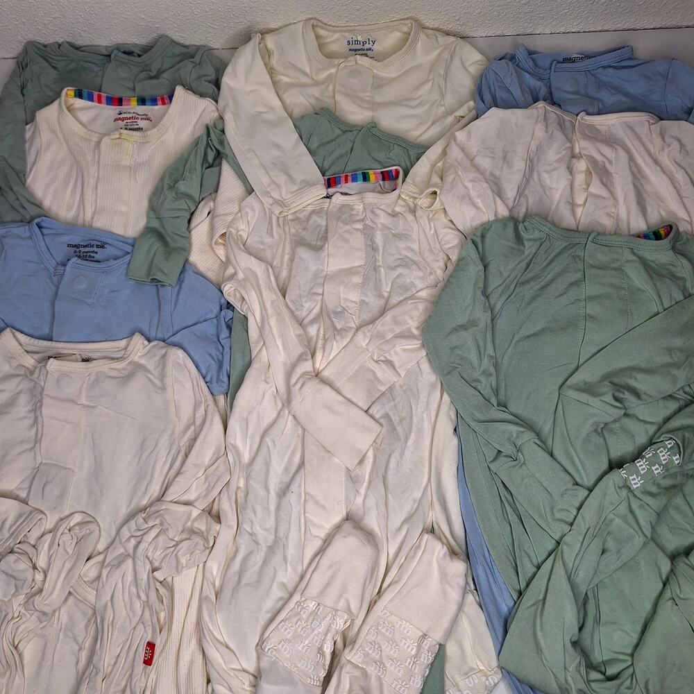 Magnetic Me Lot Baby Coverall Pajamas Footies Modal Cotton 6-9, 9-12, 12-18 mo